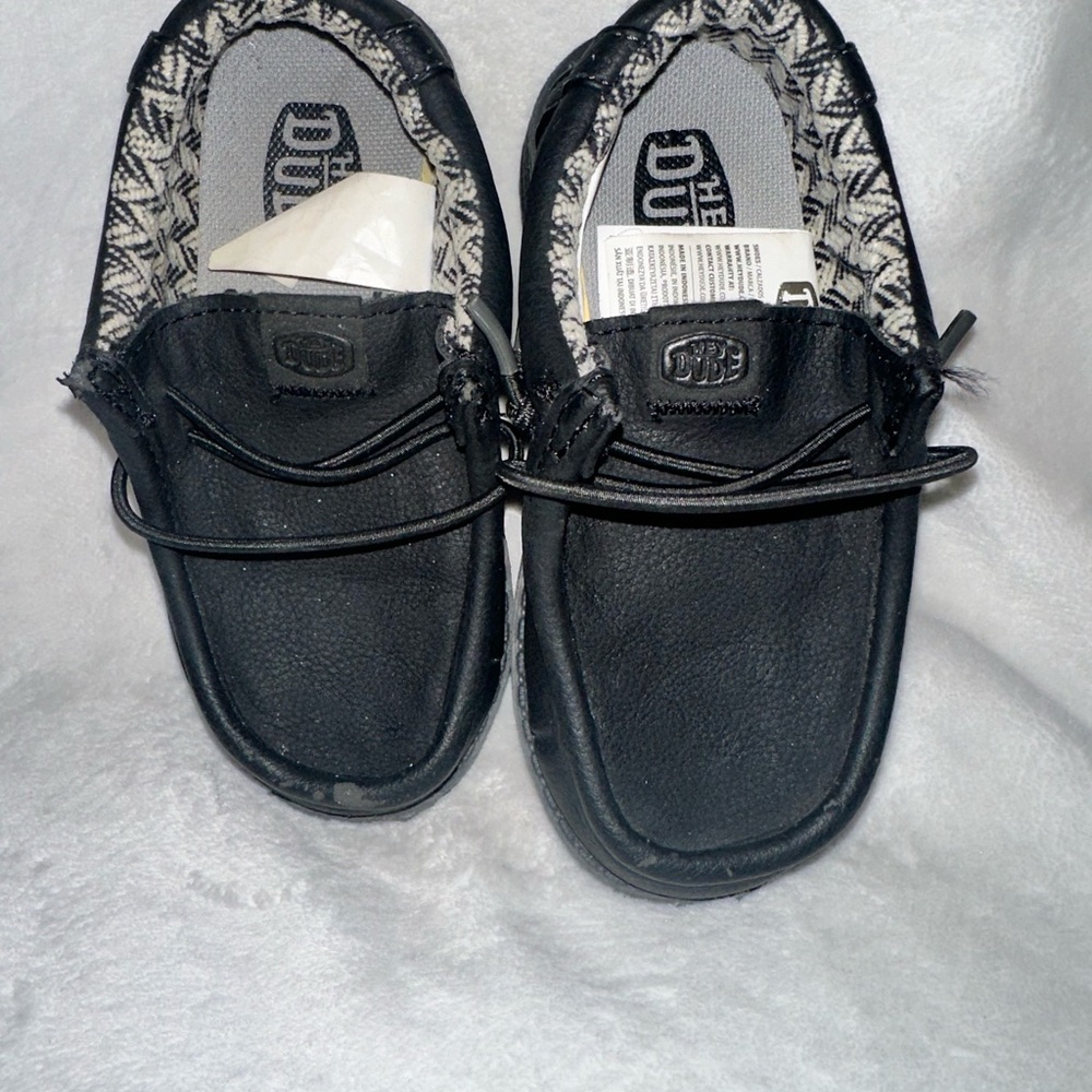 Hey Dude Kids Black Moccasins